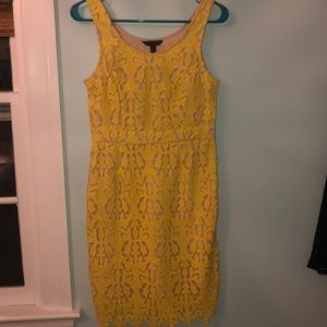 Banana Republic Yellow Lace Dress